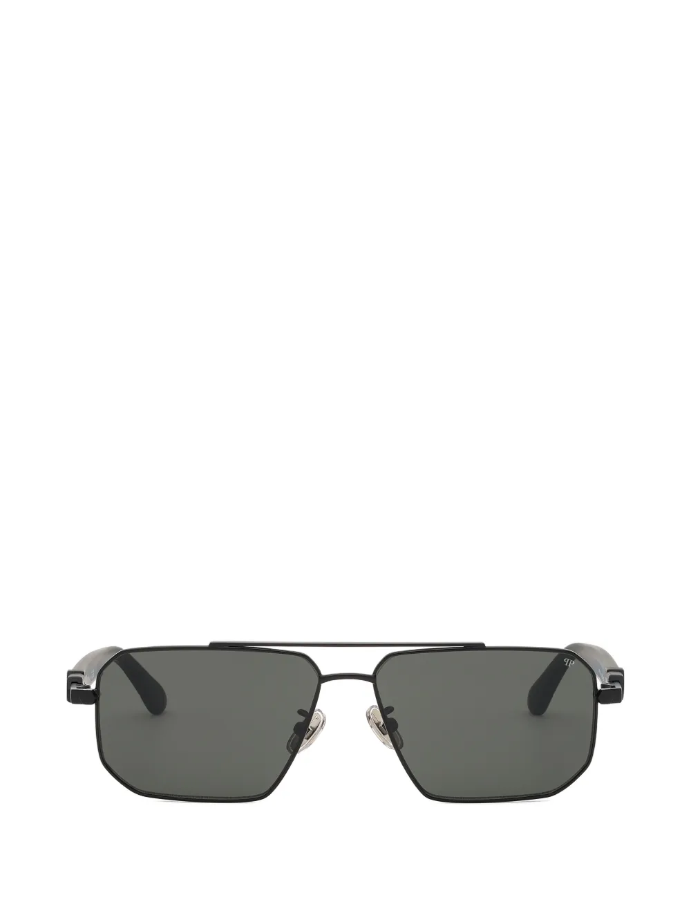 Philipp Plein Eyewear geometric-frame double-bridge sunglasses - Nero