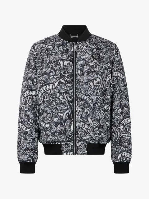 Philipp Plein chamarra bomber de nylon