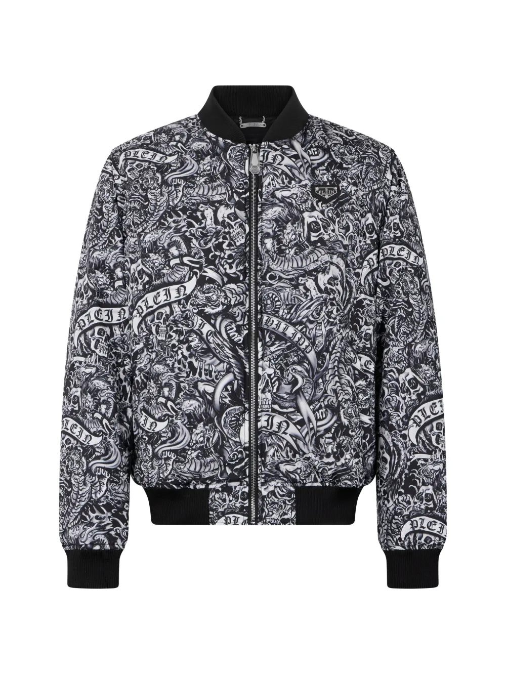 Philipp Plein Nylon bomber all-over tattoo jack Zwart