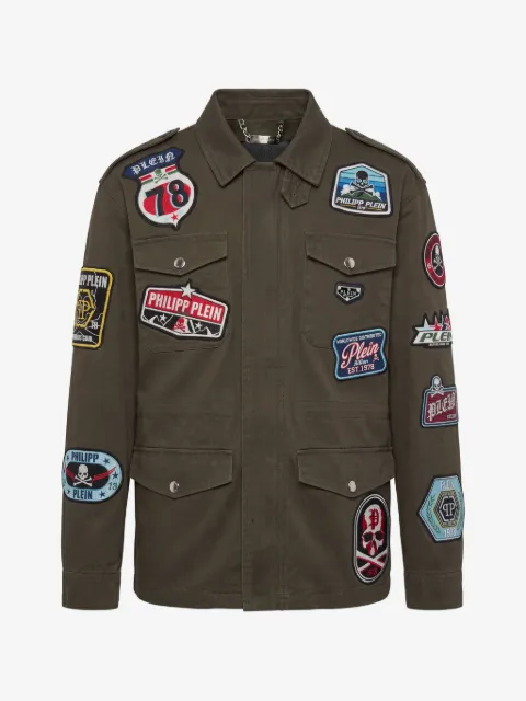 Philipp Plein Jacke mit Patches im Military-Look