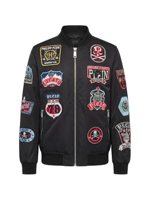 Philipp Plein nylon bomber patches