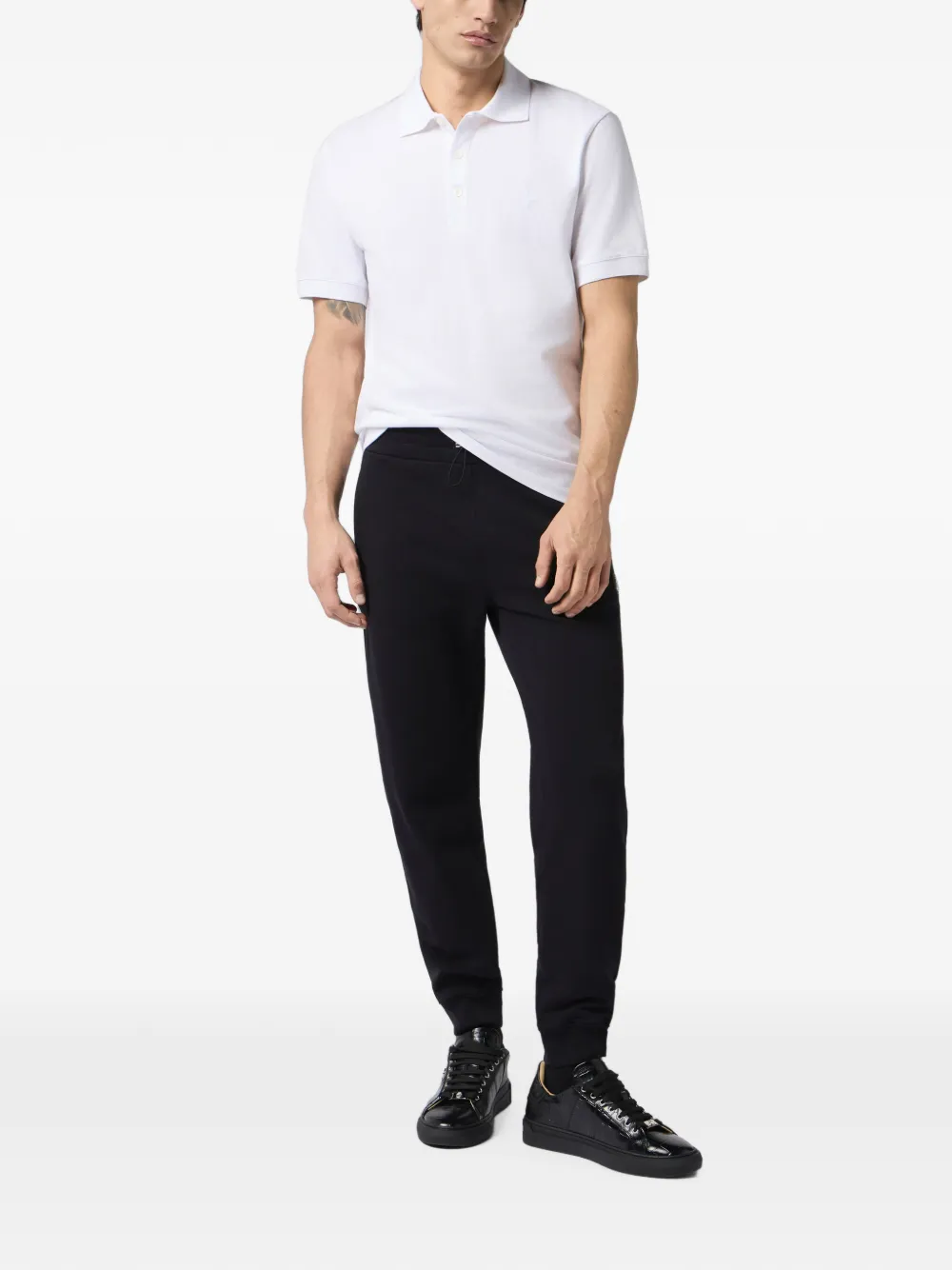 Billionaire Poloshirt met barokprint Wit