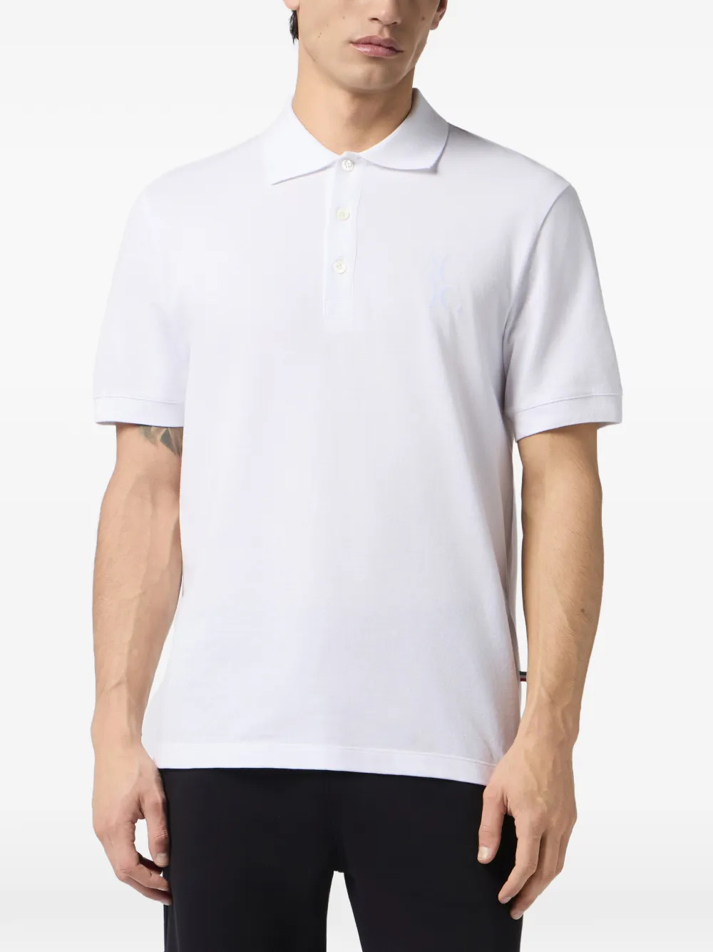 Billionaire Poloshirt met barokprint Wit