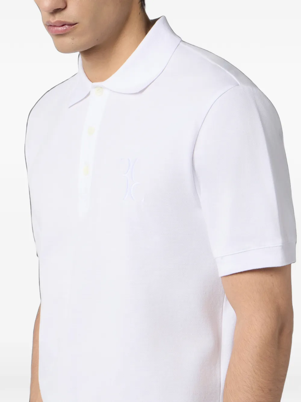 Billionaire Poloshirt met barokprint Wit