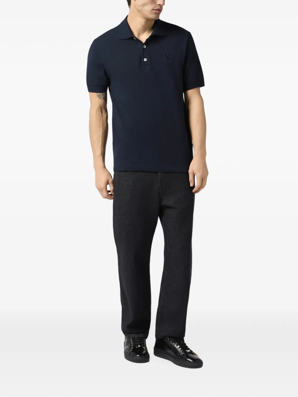 Billionaire Poloshirt met borduurwerk Blauw