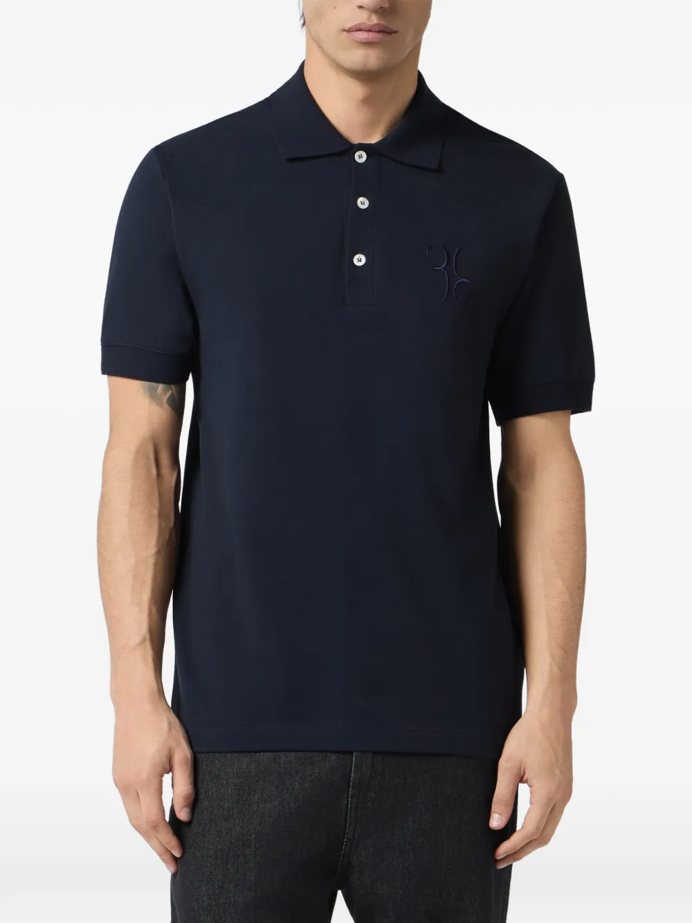 Billionaire Poloshirt met borduurwerk Blauw