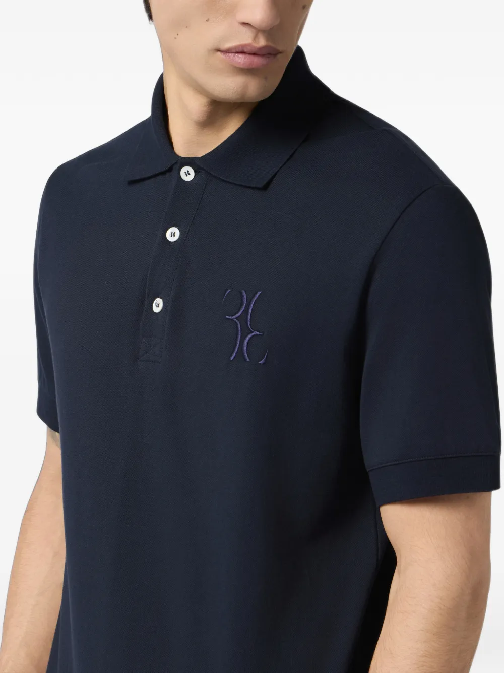 Billionaire Poloshirt met borduurwerk Blauw