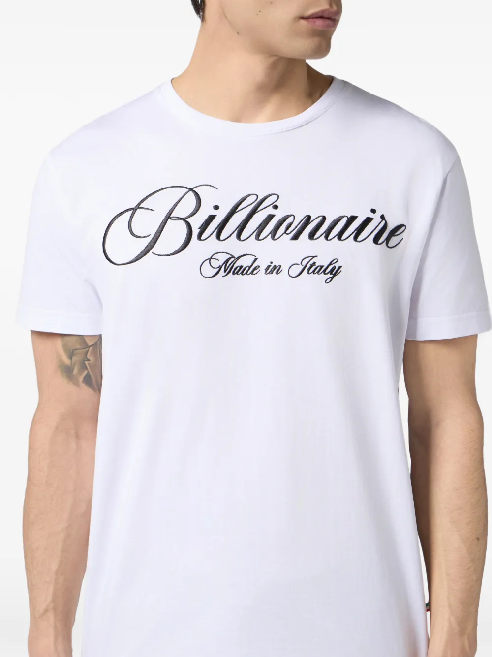 Billionaire T-shirt met ronde hals Wit