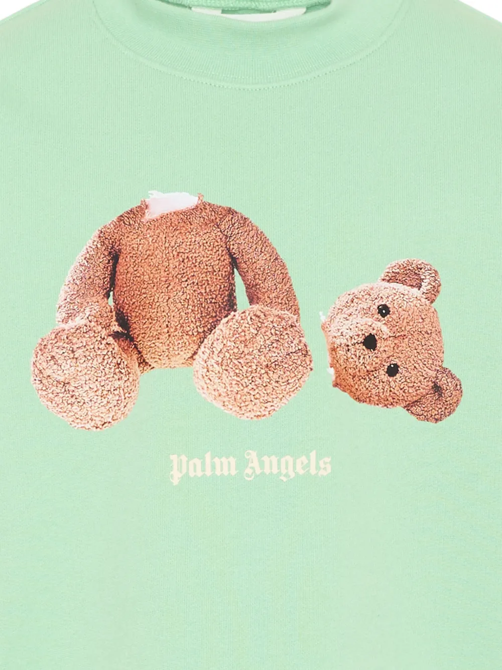 Palm Angels Kids Sweater met ronde hals en grafische print Groen