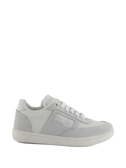 MM6 Maison Margiela Kids tenis con paneles deshilachados