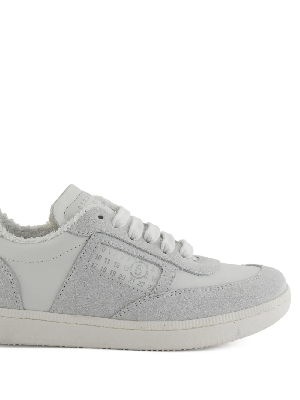 MM6 Maison Margiela Kids frayed panel sneakers Wit