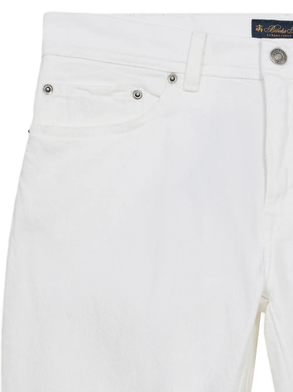 Brooks Brothers Twill broek met vijf zakken Wit