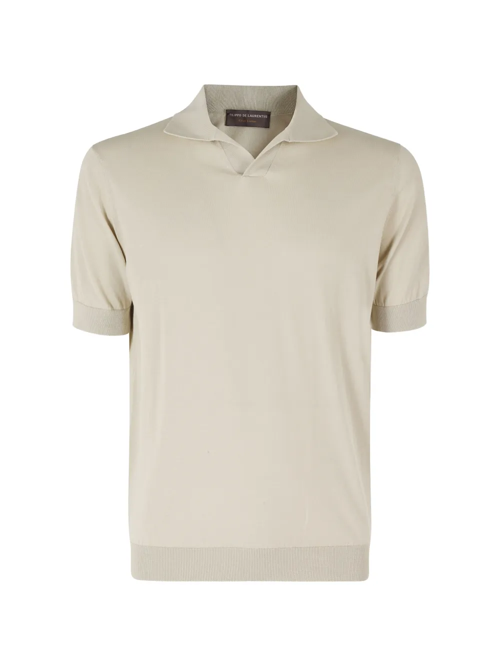 Filippo De Laurentiis fine-knit short-sleeve polo shirt - Toni neutri