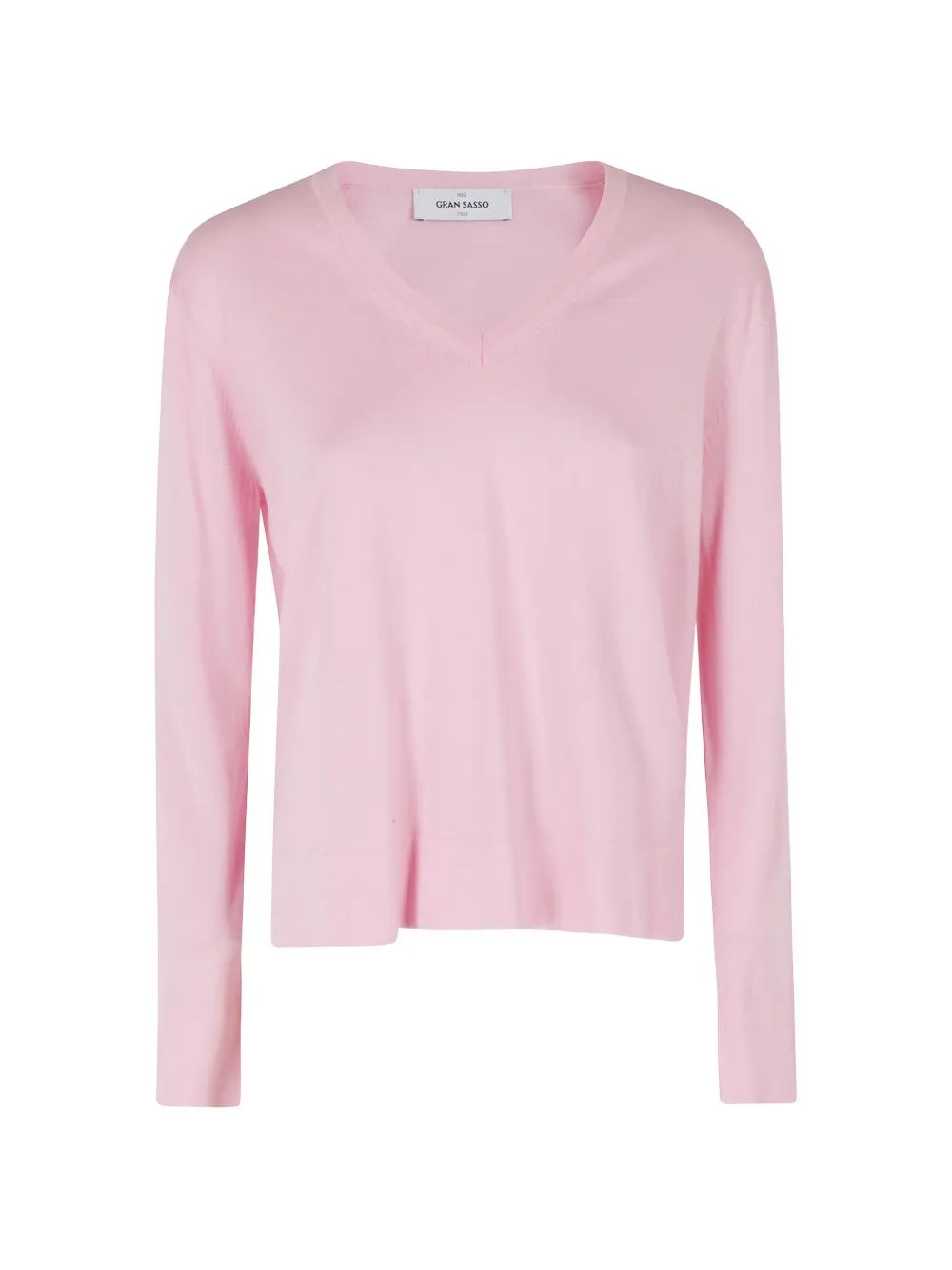 Gran Sasso V-neck long-sleeve sweater - Rosa