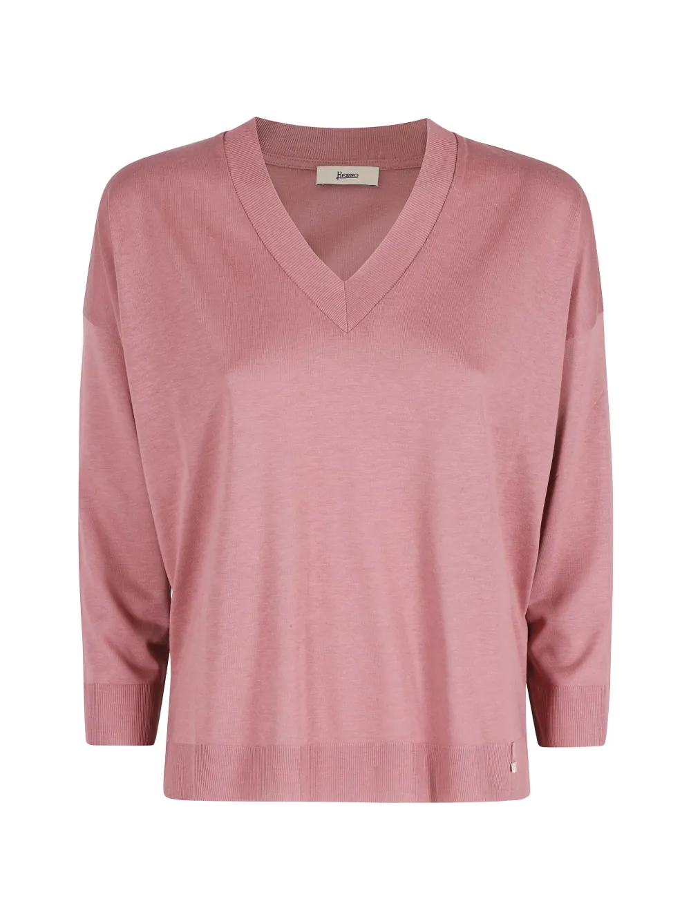 Herno V-neck Sweater In Pink