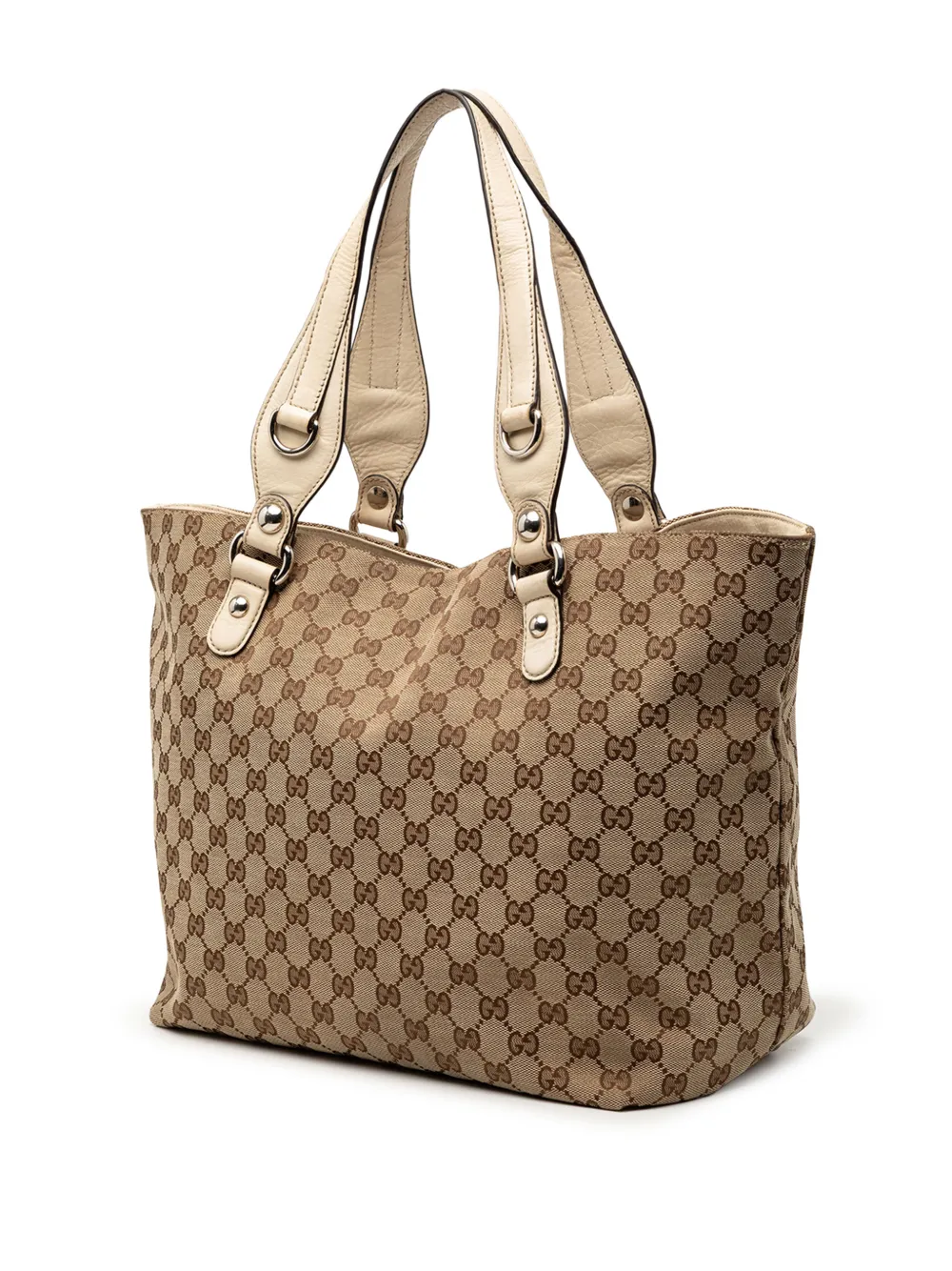2000-2015 Medium Gg Canvas Icon Bit Tote Bag