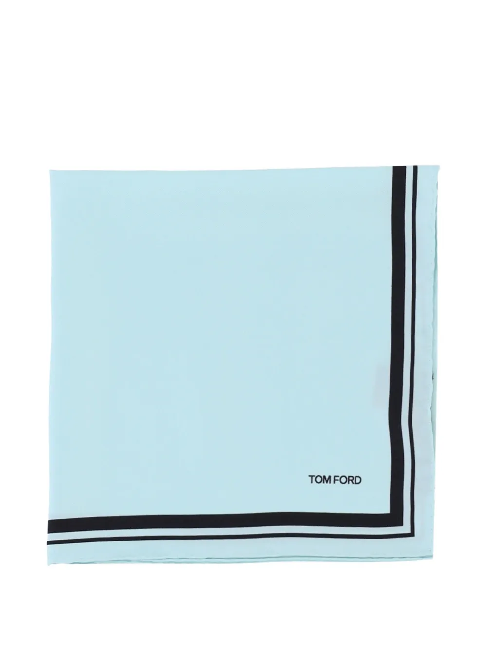 TOM FORD twill pocket square - Blu