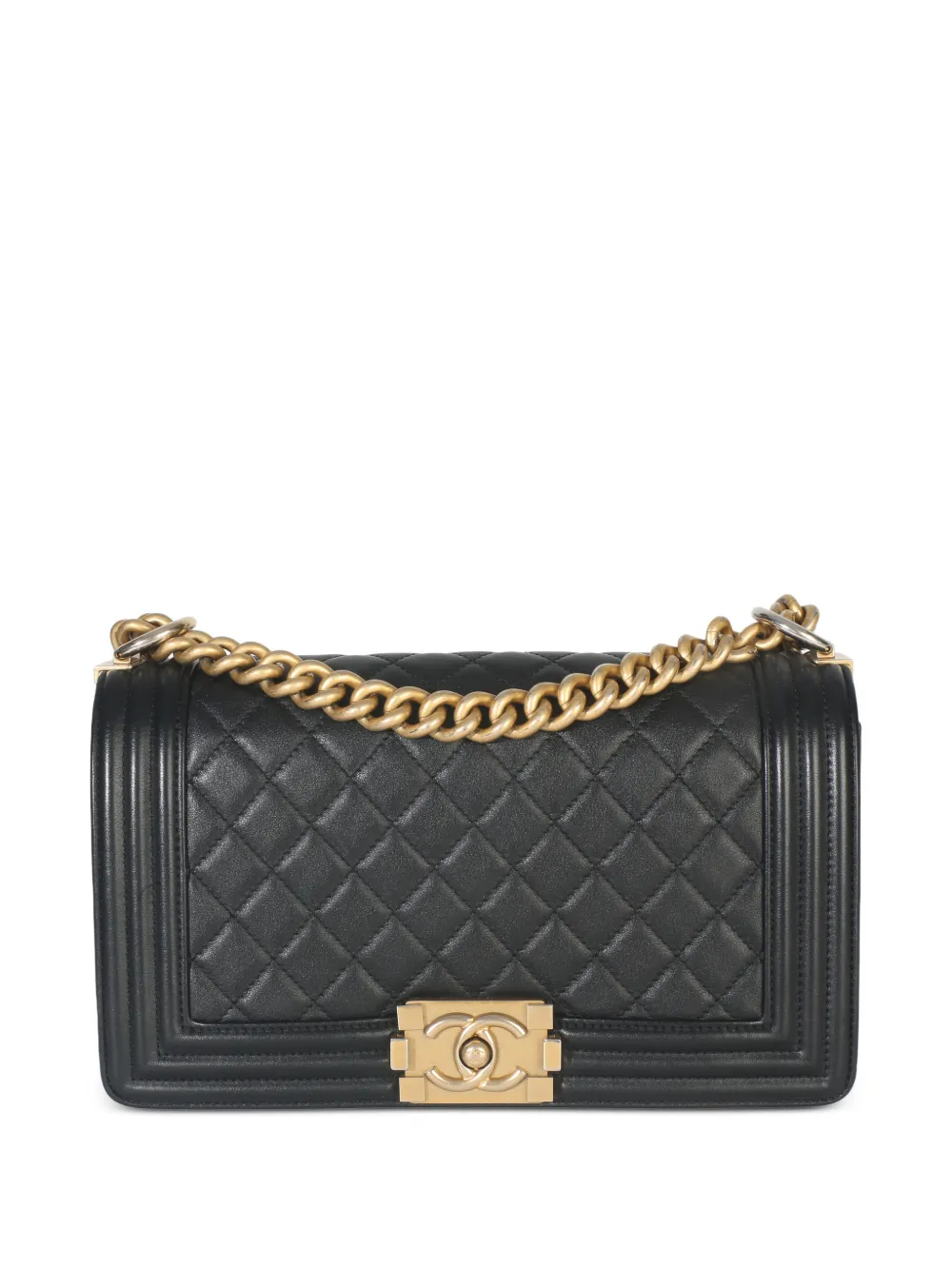 CHANEL Pre-Owned 2018 medium Boy quilted lambskin bag - Nero