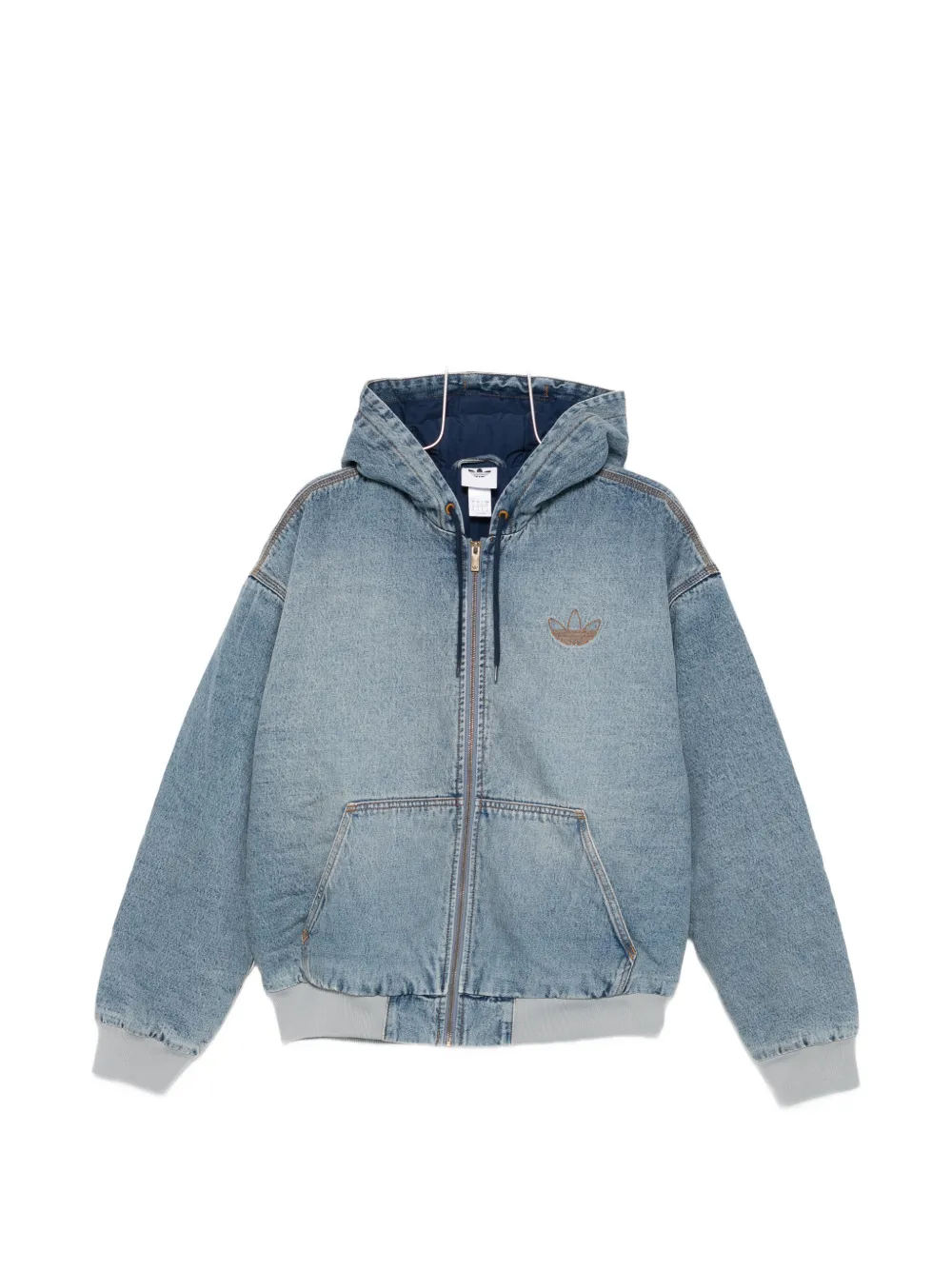 adidas hooded zip jacket - Blu