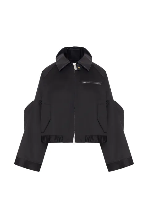 sacai zip cropped jacket