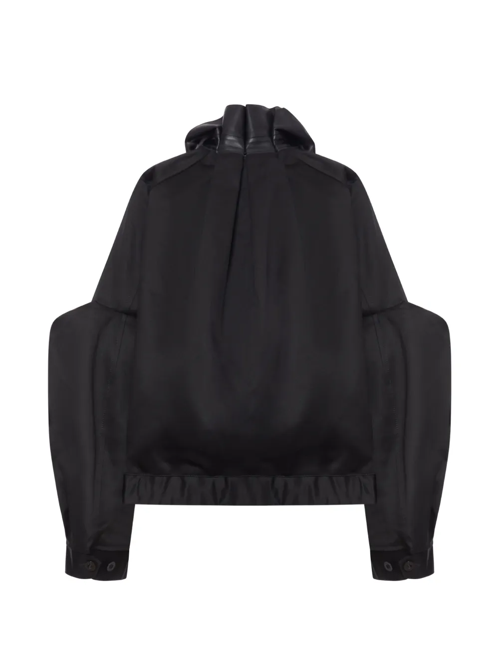 sacai Cropped jack met rits Zwart