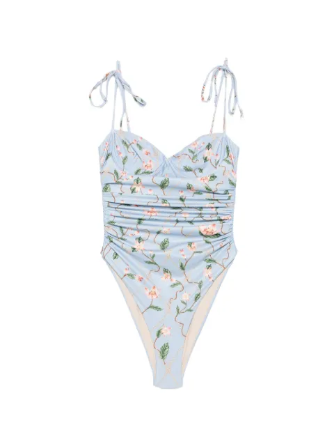Agua By Agua Bendita Rábano Navegante floral-print swimsuit