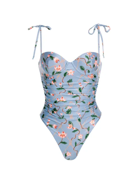 Agua By Agua Bendita Rábano Navegante floral-print swimsuit