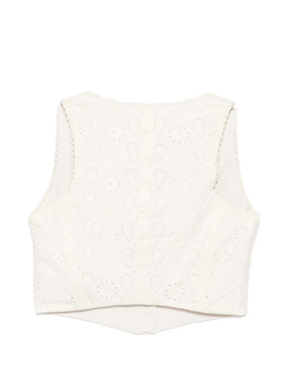 Agua by Agua Bendita Cornalina Playa Cropped Top in Neutrals, view 2