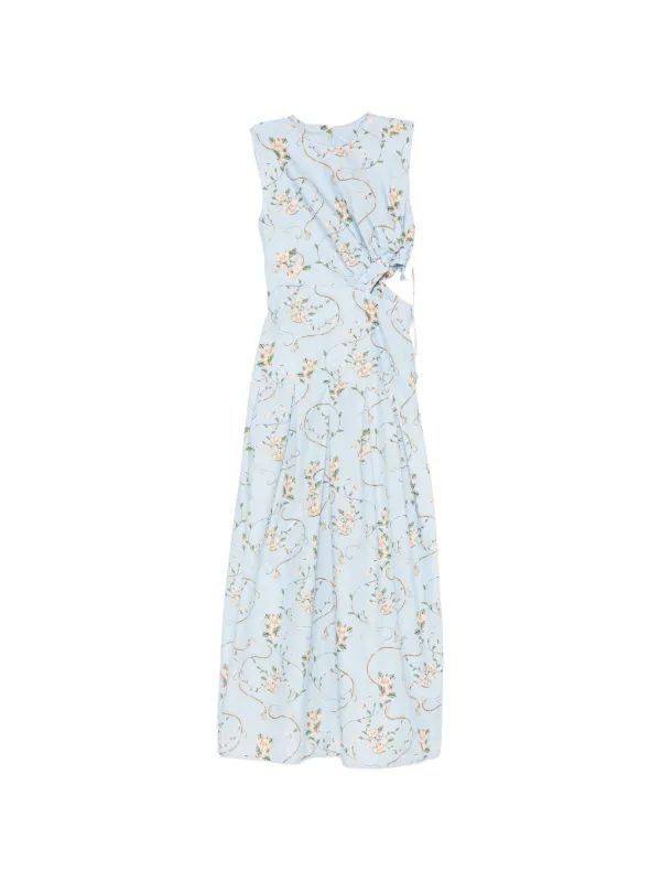 Agua by Agua Bendita Otoño Navegante Midi Dress in Blue