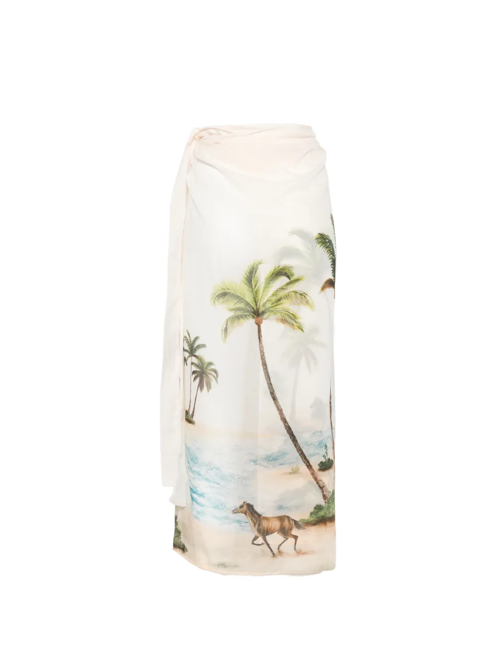 Agua By Agua Bendita Lavanda tropical-print sarong - Toni neutri