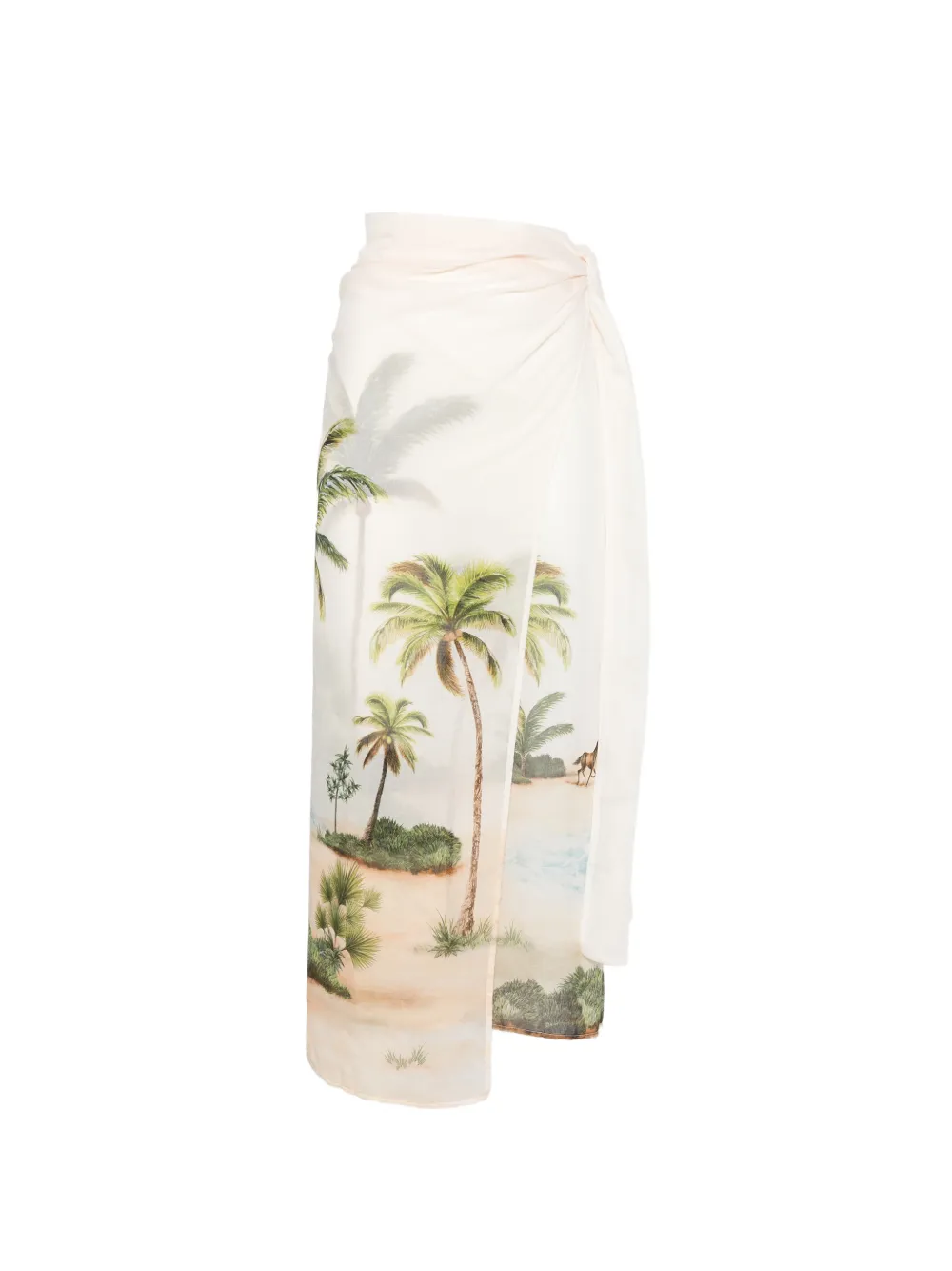 Agua By Agua Bendita Lavanda tropical-print sarong - Nude