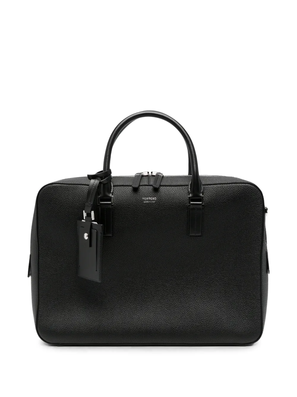 TOM FORD Elliot grained-leather briefcase - Schwarz