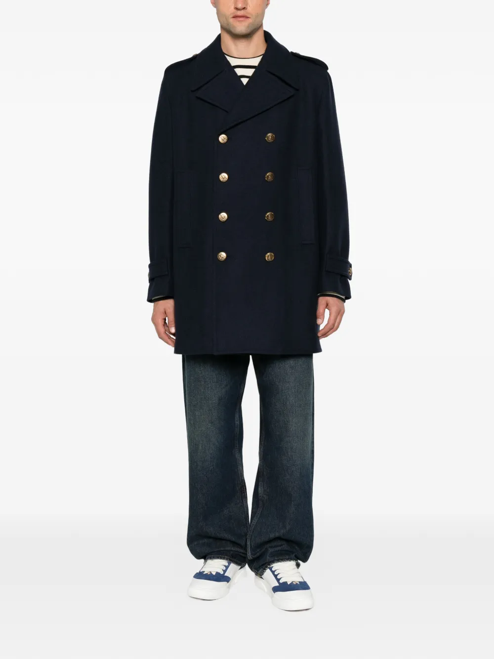 Dolce & Gabbana Sailorjas met dubbele rij knopen Blauw
