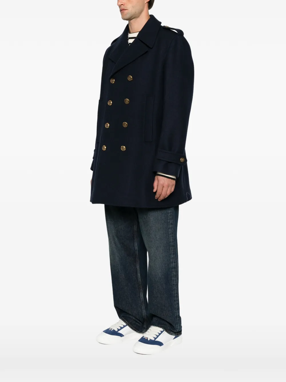 Dolce & Gabbana Sailorjas met dubbele rij knopen Blauw