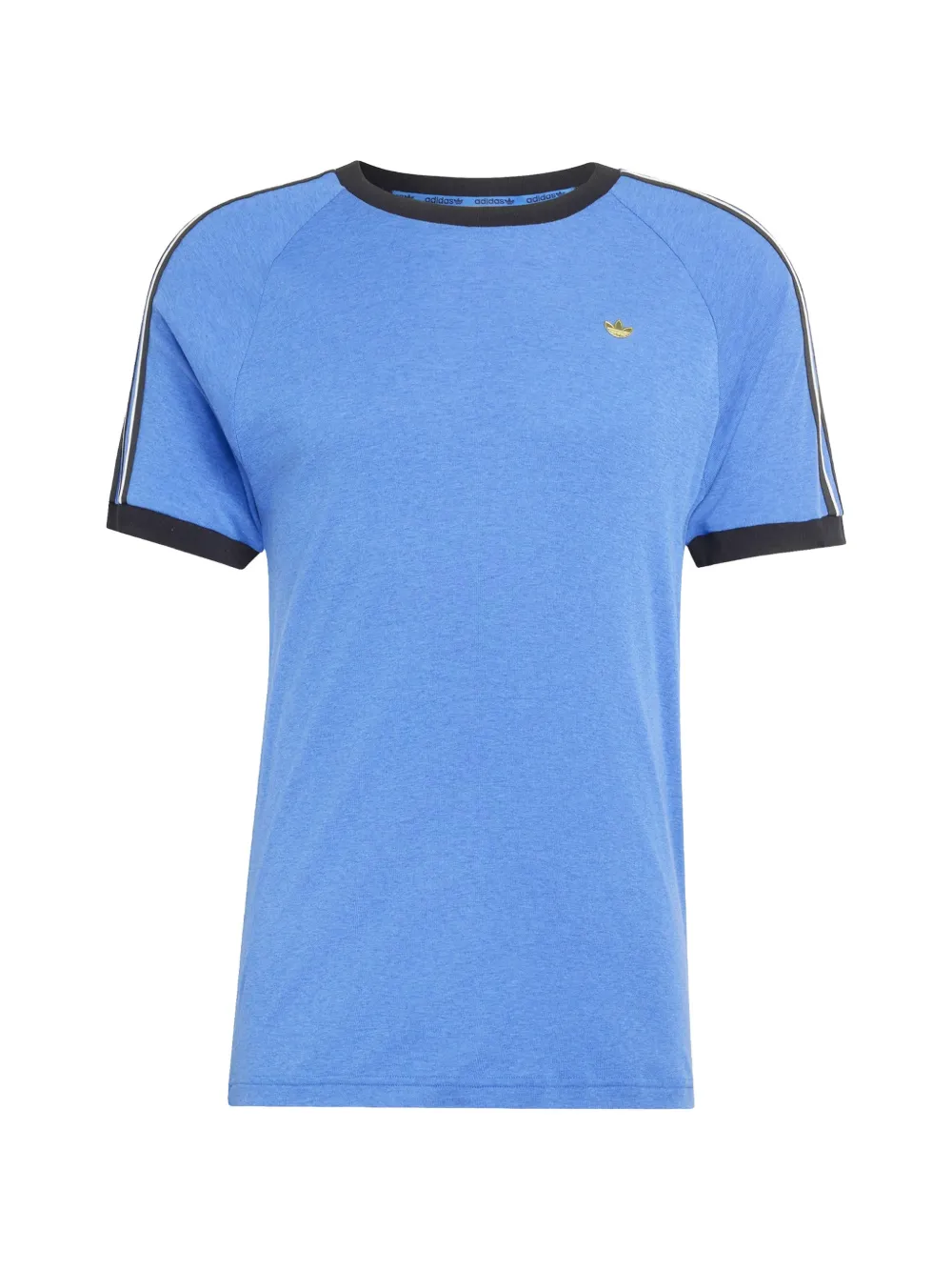 adidas striped-sleeve T-shirt - Blau