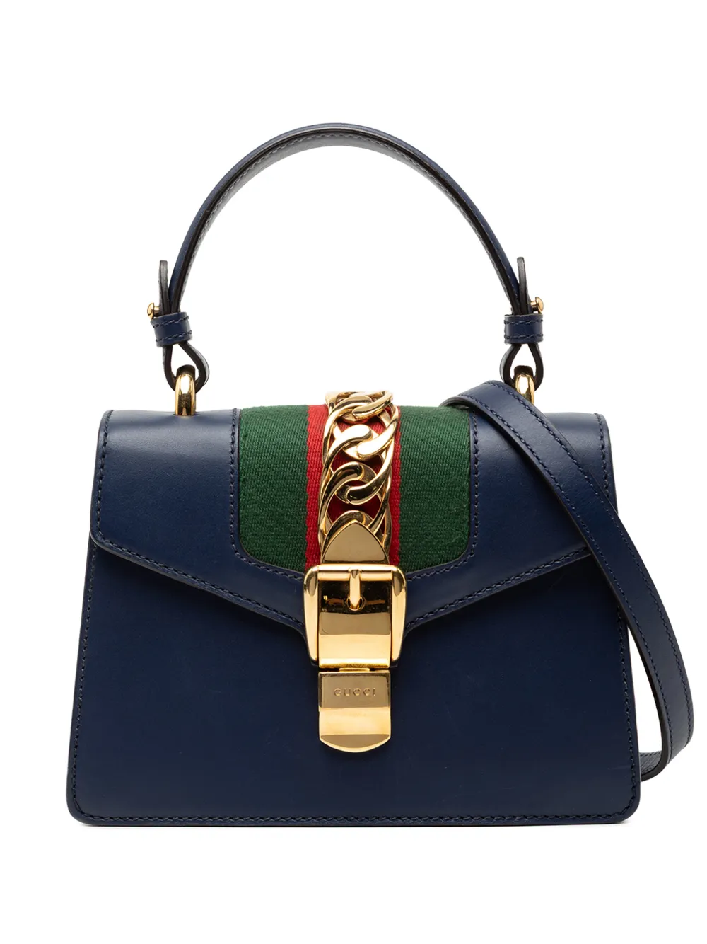 Gucci Pre-Owned 2000-2015 Mini Leather Sylvie satchel - Blu