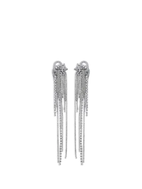 AREA Messy chain crystal-embellished earrings