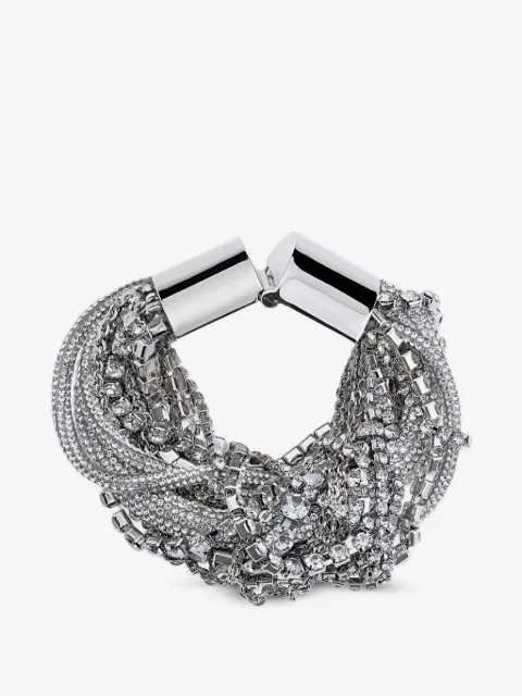 AREA Messy crystal-embellished multi-strand bracelet