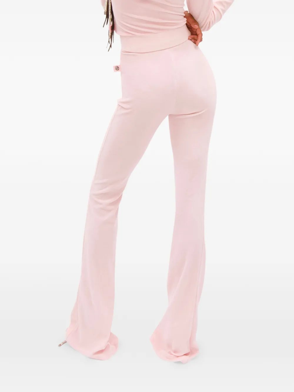 AREA Crystal-embellished Track Pants in Pink, view 4