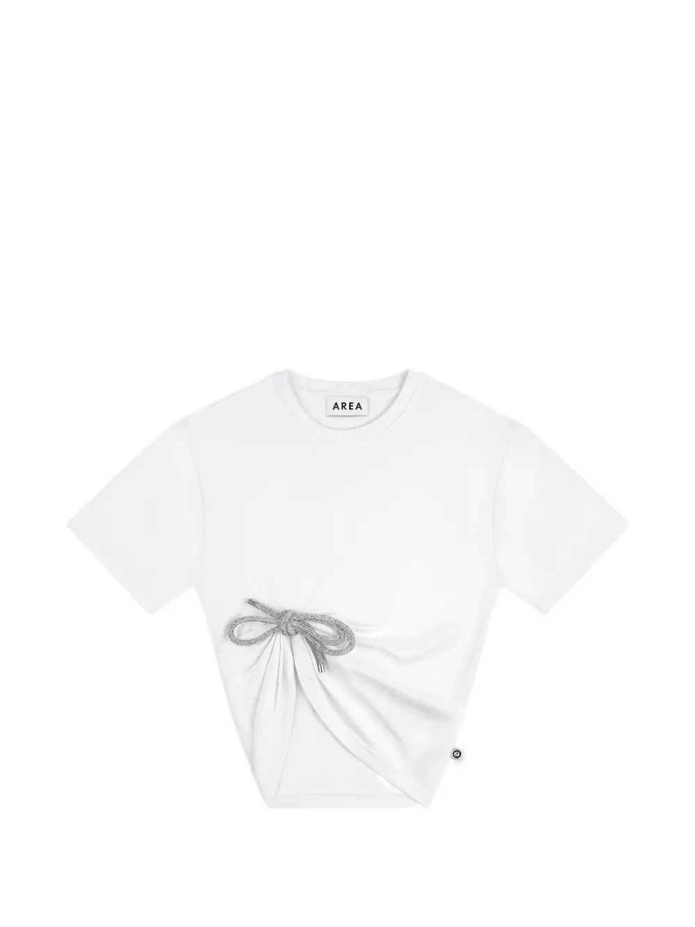AREA crystal knot T-shirt - WHITE