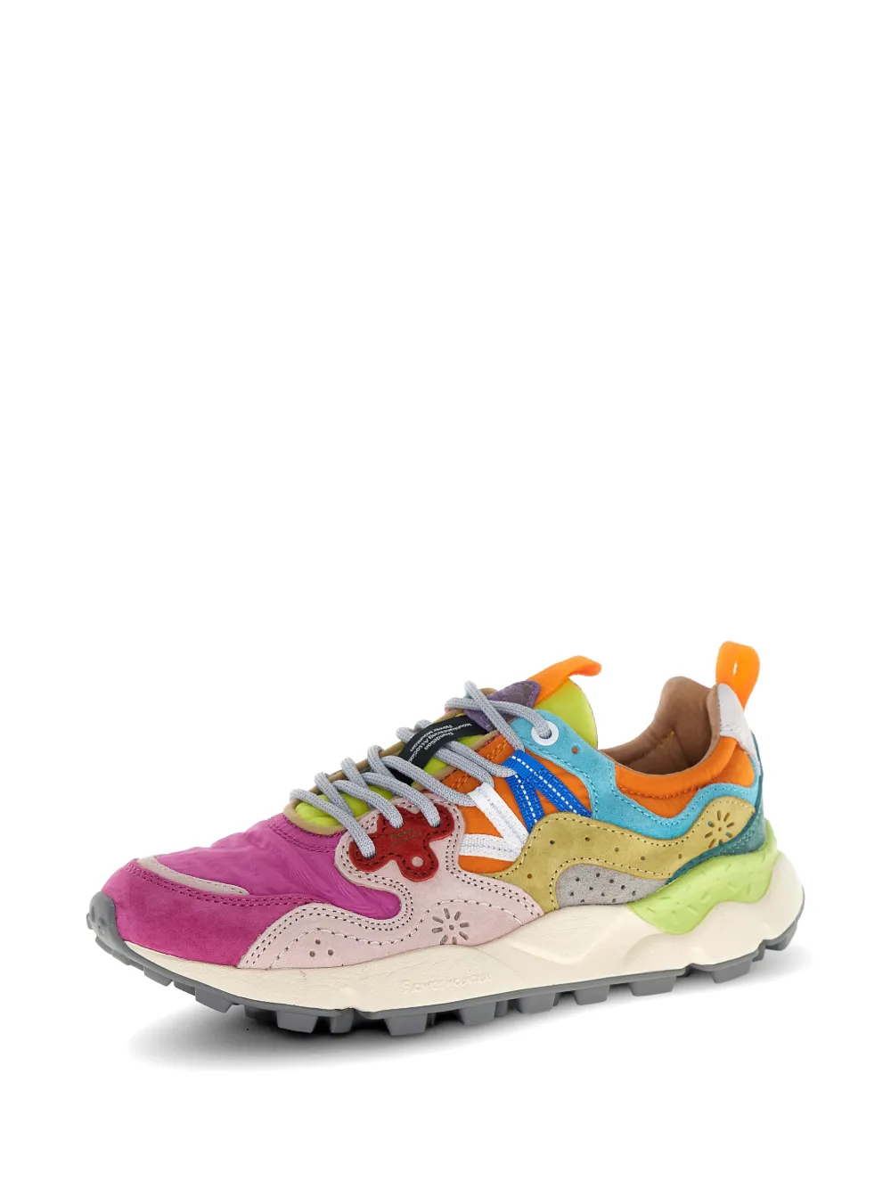 FLOWER MOUNTAIN Nubuck leren sneakers Roze