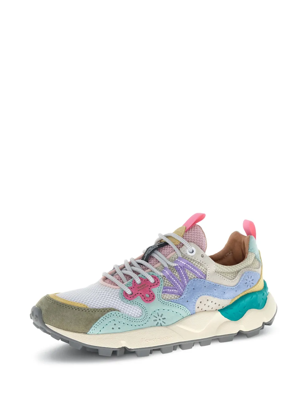 FLOWER MOUNTAIN Nubuck leren sneakers - Wit