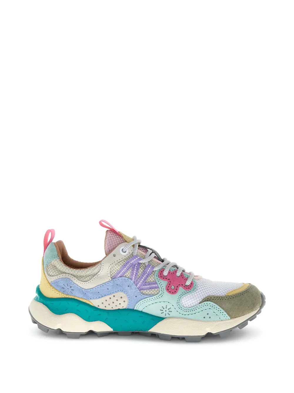 FLOWER MOUNTAIN Nubuck leren sneakers Wit