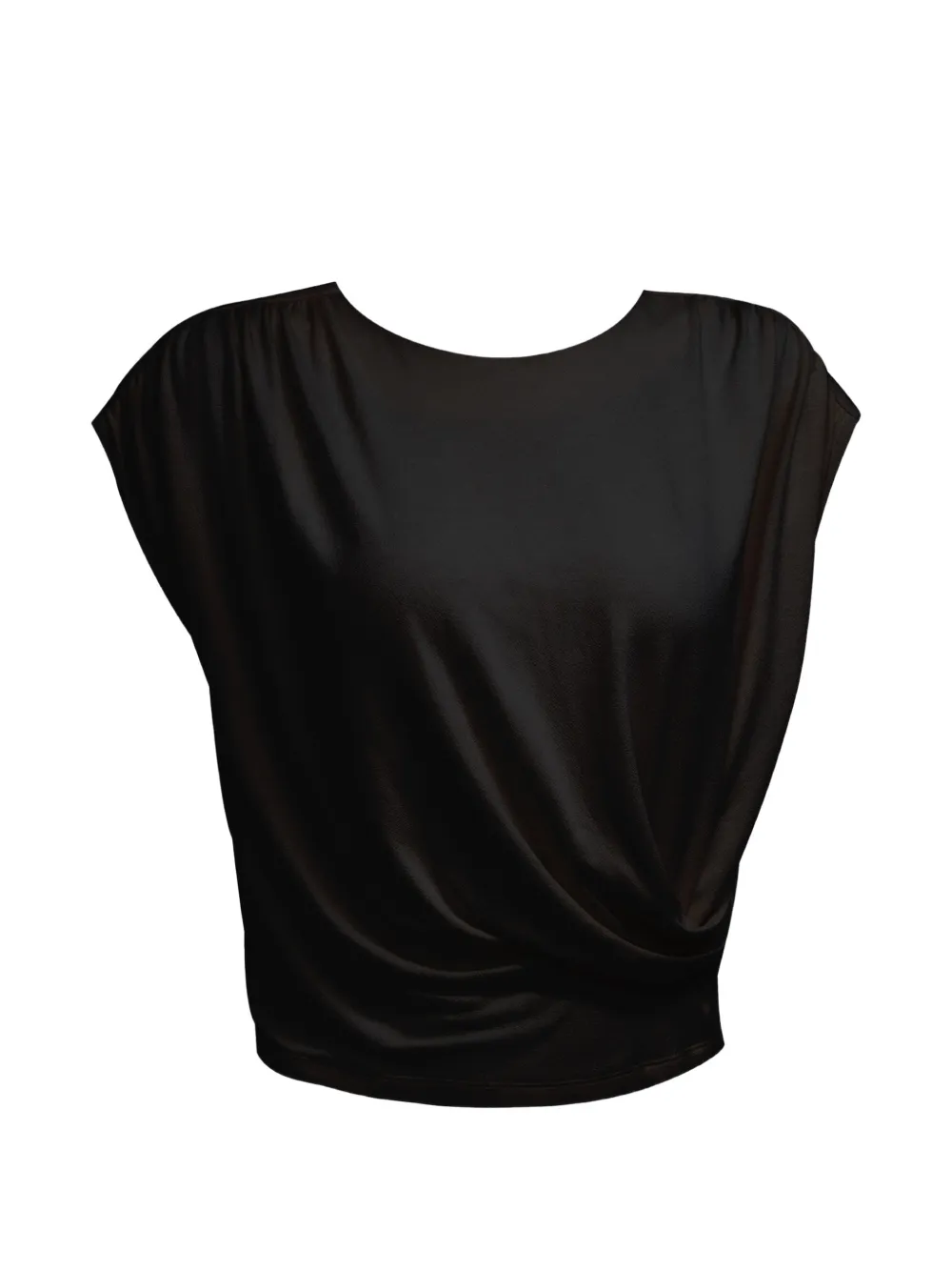 Pink Filosofy Matthiola draped T-shirt - Schwarz