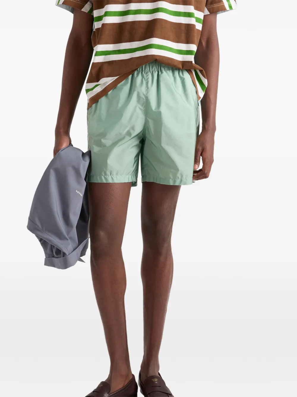 Prada Re-Nylon zwembroek Groen