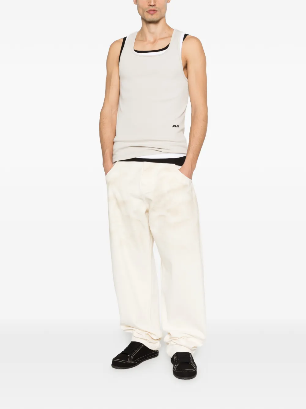 ALIS logo ribbed tank top (set of three) | ベスト＆タンクトップ | Image 2