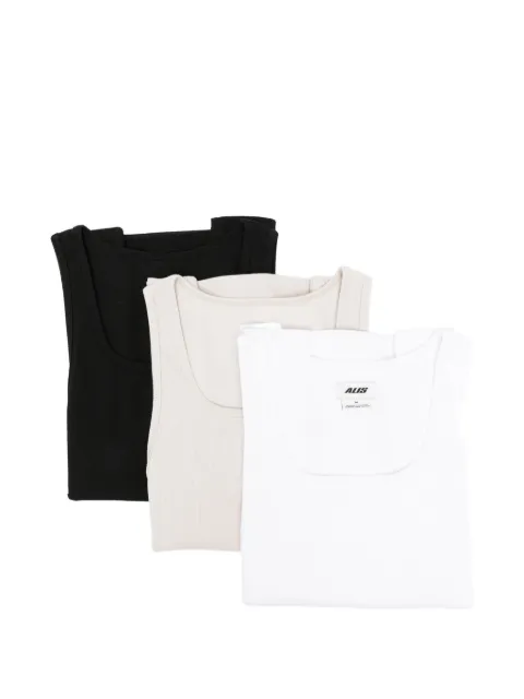 ALIS logo ribbed tank top (set of three)