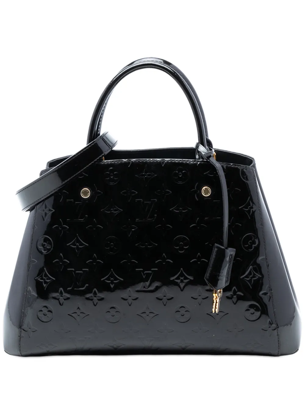 Louis Vuitton Pre-Owned 2015 Monogram Vernis Montaigne MM satchel - Nero