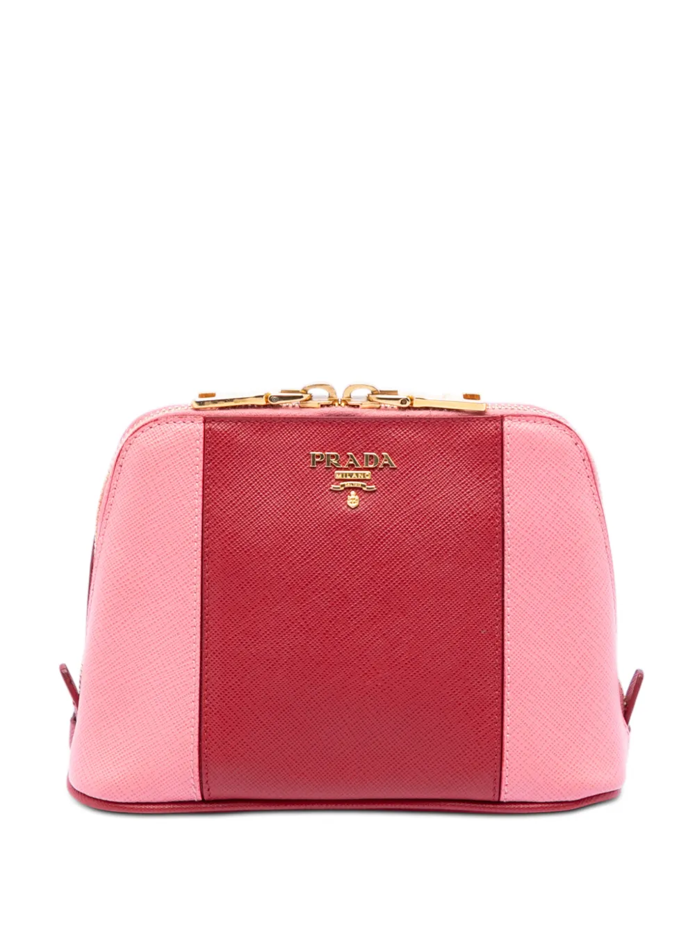 Prada Pre-Owned 2013-2026 Bicolor Saffiano Cosmetic pouch - Rosa