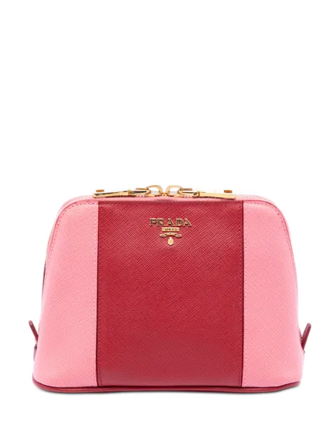Prada Pre-Owned 2013-2026 Bicolor Saffiano Cosmetic pouch